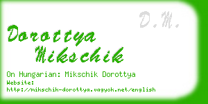 dorottya mikschik business card